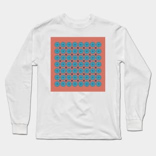 Stylized Flowers Motif Pattern 2 Long Sleeve T-Shirt